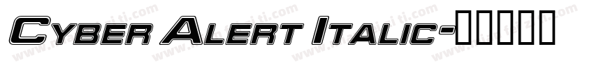 Cyber Alert Italic字体转换